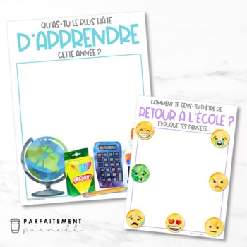 French & English Back to School Digital Journal Prompts | Distance Learning