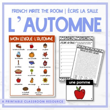 French Write the Room | Écris la salle - l'automne