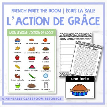 French Write the Room | Écris la salle - l'Action de Grâce