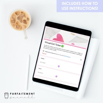 Virtual Exit Ticket Template | Google Forms | Distance Learning