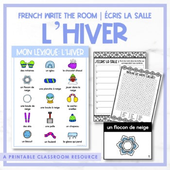 French Write the Room | Écris la salle - l'hiver