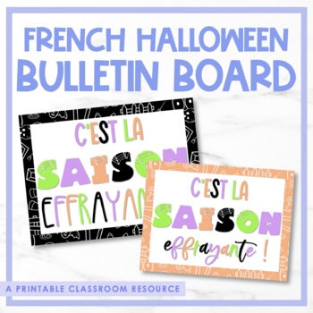 French Halloween Bulletin Board