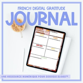 French Digital Gratitude Journal | Mon journal de reconnaissance