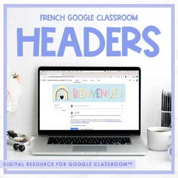 French Pastel Rainbow Google Classroom Headers - November