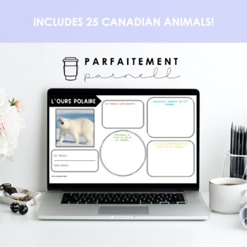 Les animaux du Canada | Printable & Digital Research Project