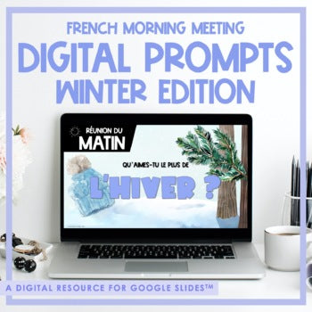 French Winter Morning Meeting Prompts | Distance Learning