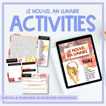 Le Nouvel An Lunaire | French Lunar New Year | Digital & Printable Activities