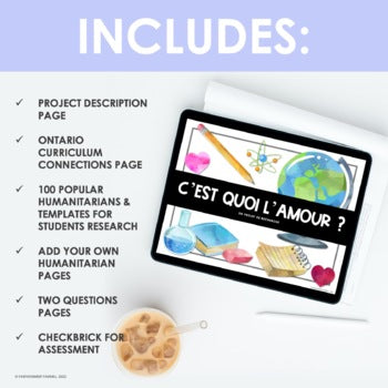 C'est quoi l'amour? | Printable & Digital Research Project