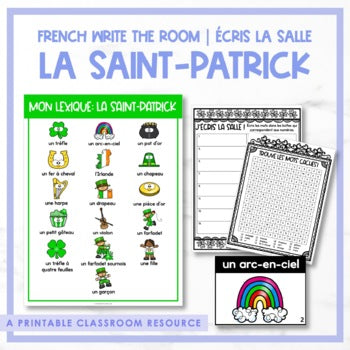 French Write the Room | Écris la salle - la Saint-Patrick