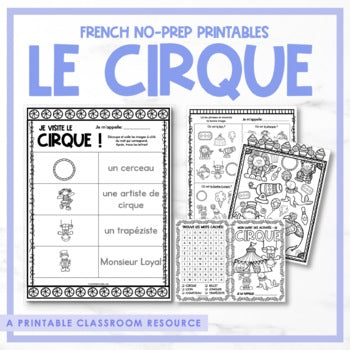 French Circus Printables | le cirque