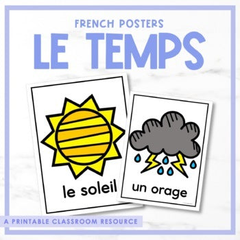 French Weather Posters | le temps et la météo