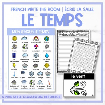 French Write the Room | Écris la salle - le temps