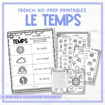 French Weather Printables & Activity Booklet | le temps