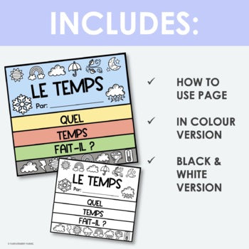 French Weather Flip Book | le temps