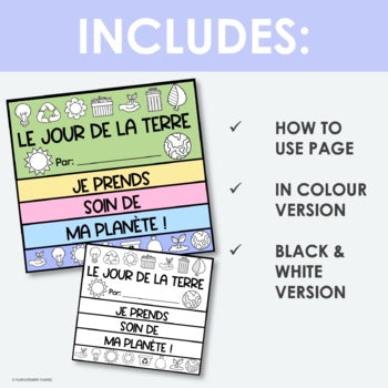 French Earth Day Flip Book | le jour de la terre