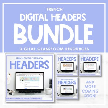 French Google Classroom Headers | Distance Learning