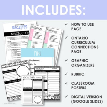 French-Canadian Recipe Project | Crée un livre de recettes | Procedural Writing