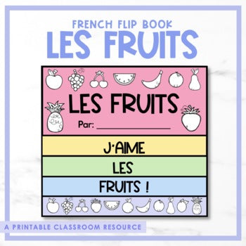 French Fruit Flip Book | les fruits