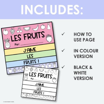 French Fruit Flip Book | les fruits