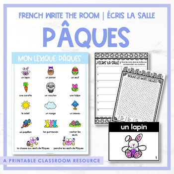 French Write the Room | Écris la salle - Pâques