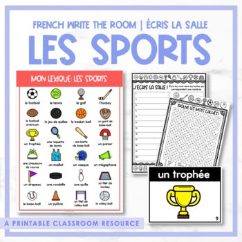 French Write the Room | Écris la salle - les sports