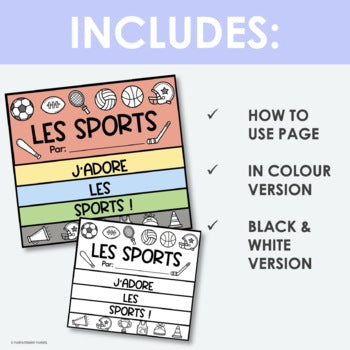 French Sports Flip Book | les sports