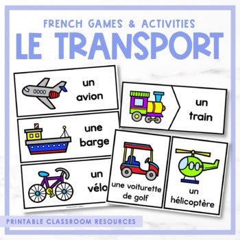 French Transportation Games & Activities | le transport