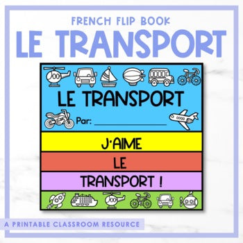 French Transportation Flip Book | le transport