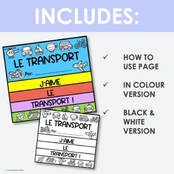 French Transportation Flip Book | le transport