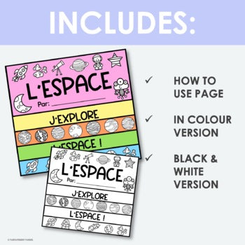 French Space Flip Book | l'espace