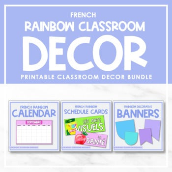 French Rainbow Classroom Decor Bundle
