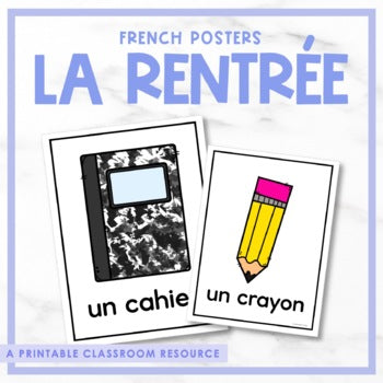 French Back to School Posters | la rentrée