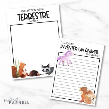 French Zoo-Themed Journal Prompts | au zoo