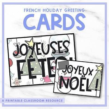 French Holiday Positivity Note Cards