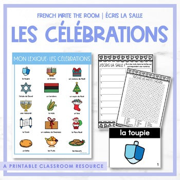 French Write the Room | Écris la salle - les célébrations